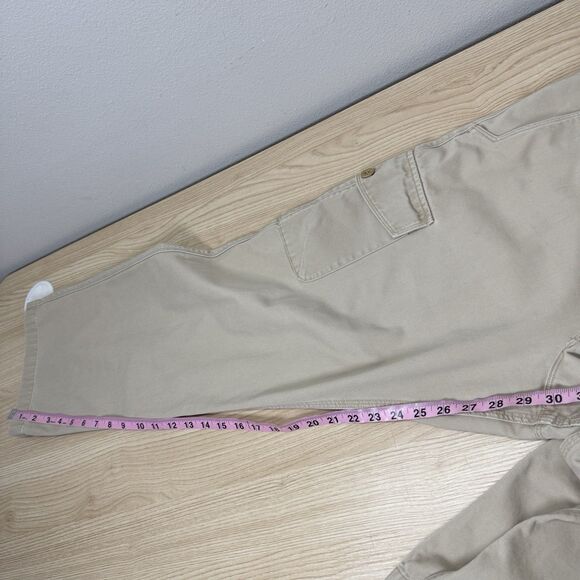 The North Face Cargo Pants Mens 34x30 Khaki Beige Canvas Pant Outdoor Hiking - Picture 9 of 10